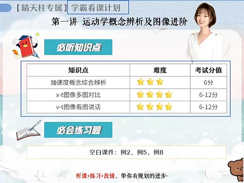 林婉晴2024高中物理高一秋季班网课