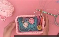 手工编织收纳篮精品款式视频教学